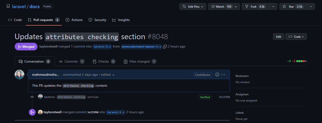 Updates `attributes checking` section
