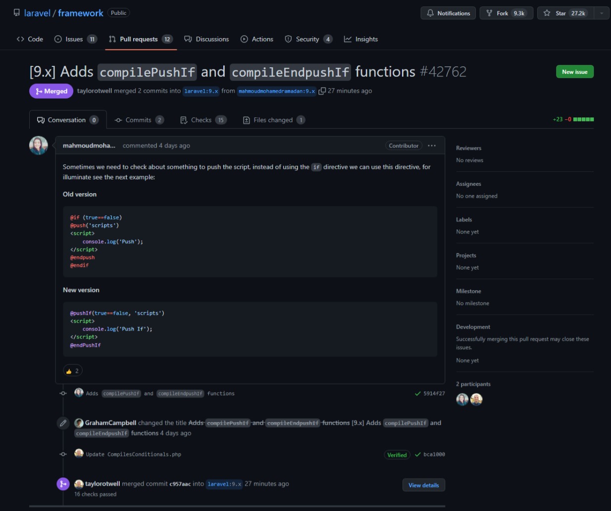 [9.x] Adds `compilePushIf` and `compileEndpushIf` functions